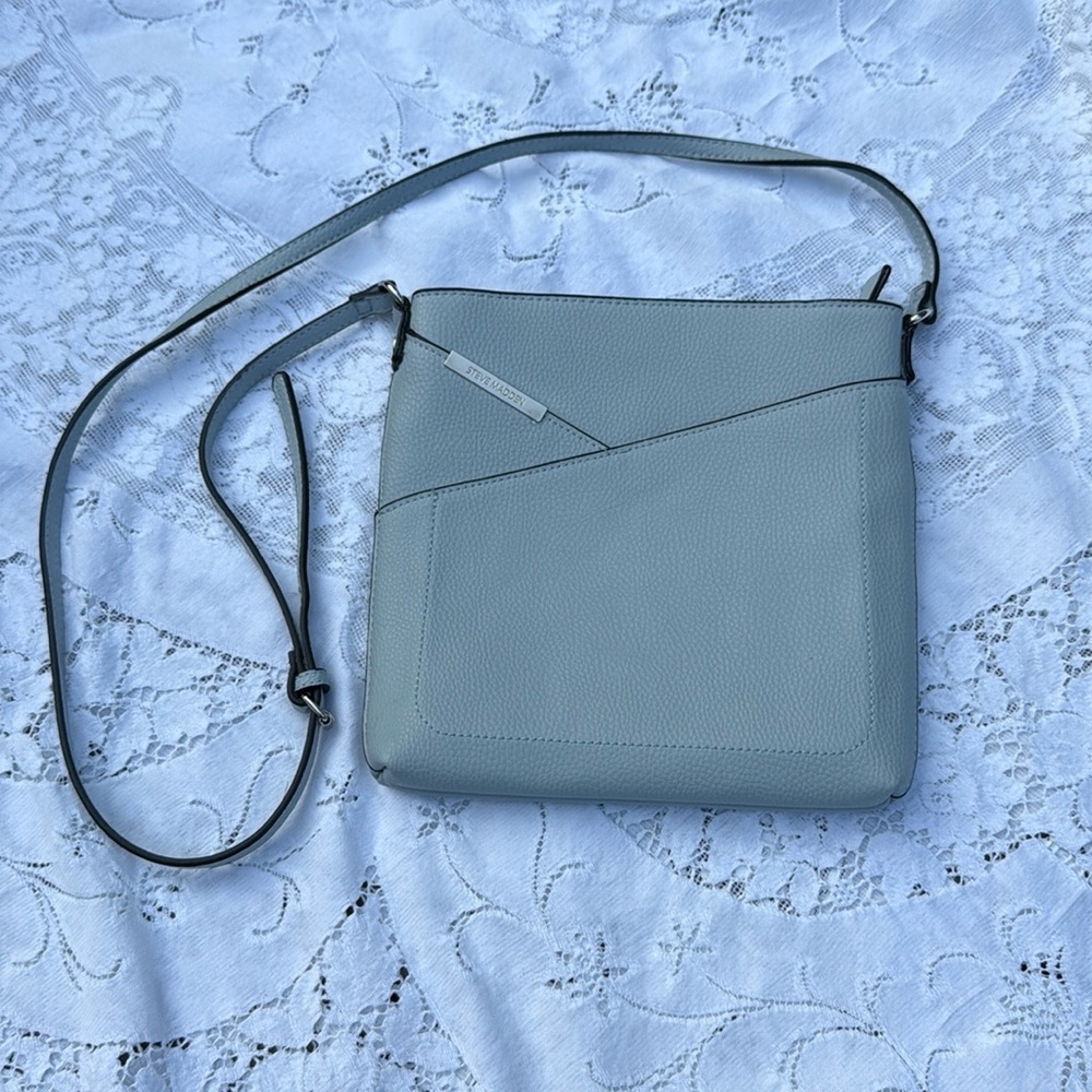 Steve Madden Chic Light blue Crossbody Bag 9.5x9.5 inches‎